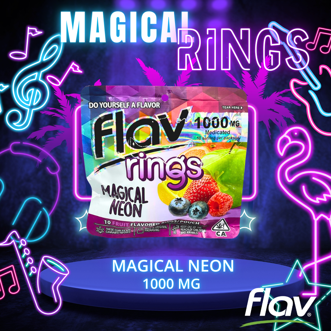 FLAV RINGS 1000MG MAGICAL NEON