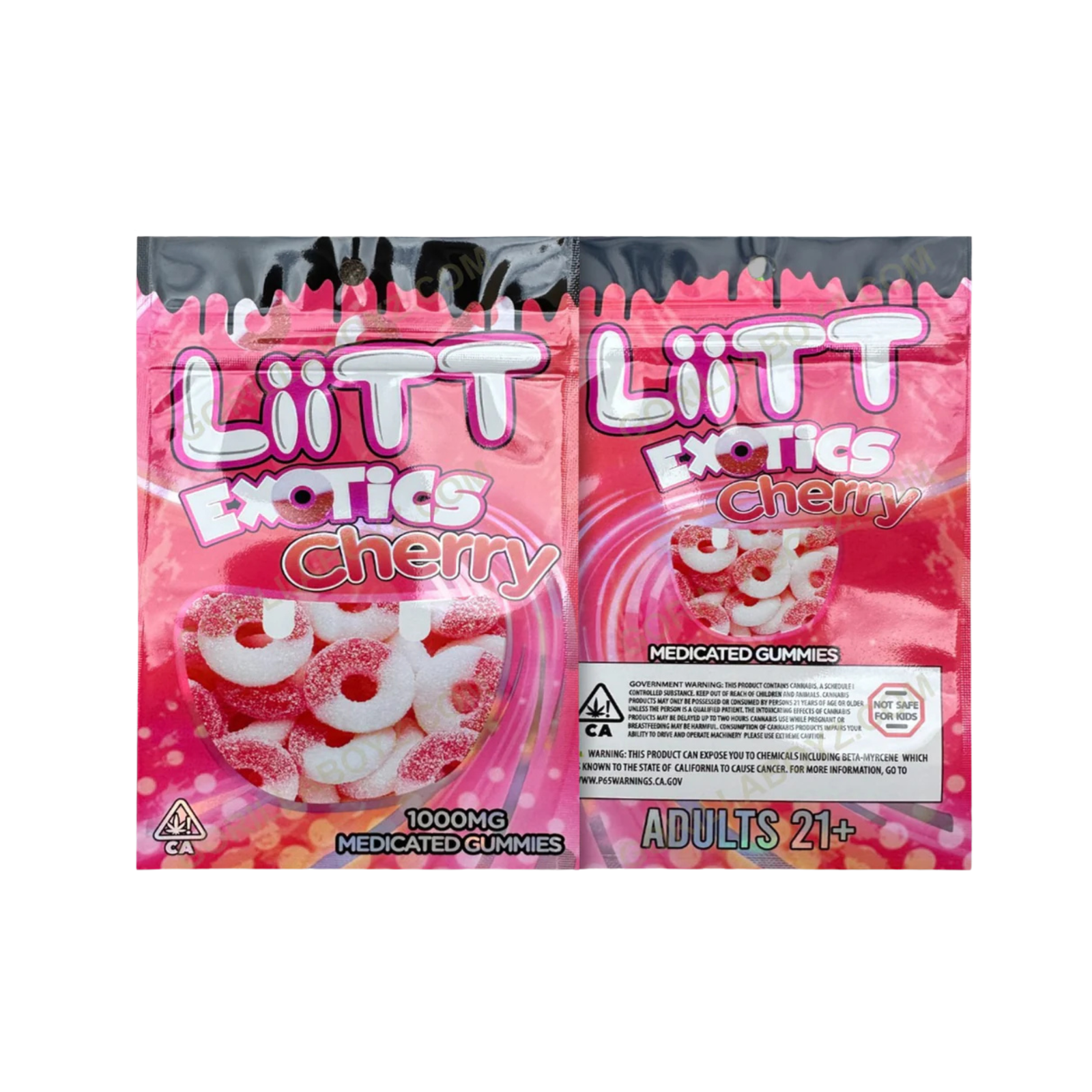 Liitt Exotics Peachos 1000mg Cherry Gummies