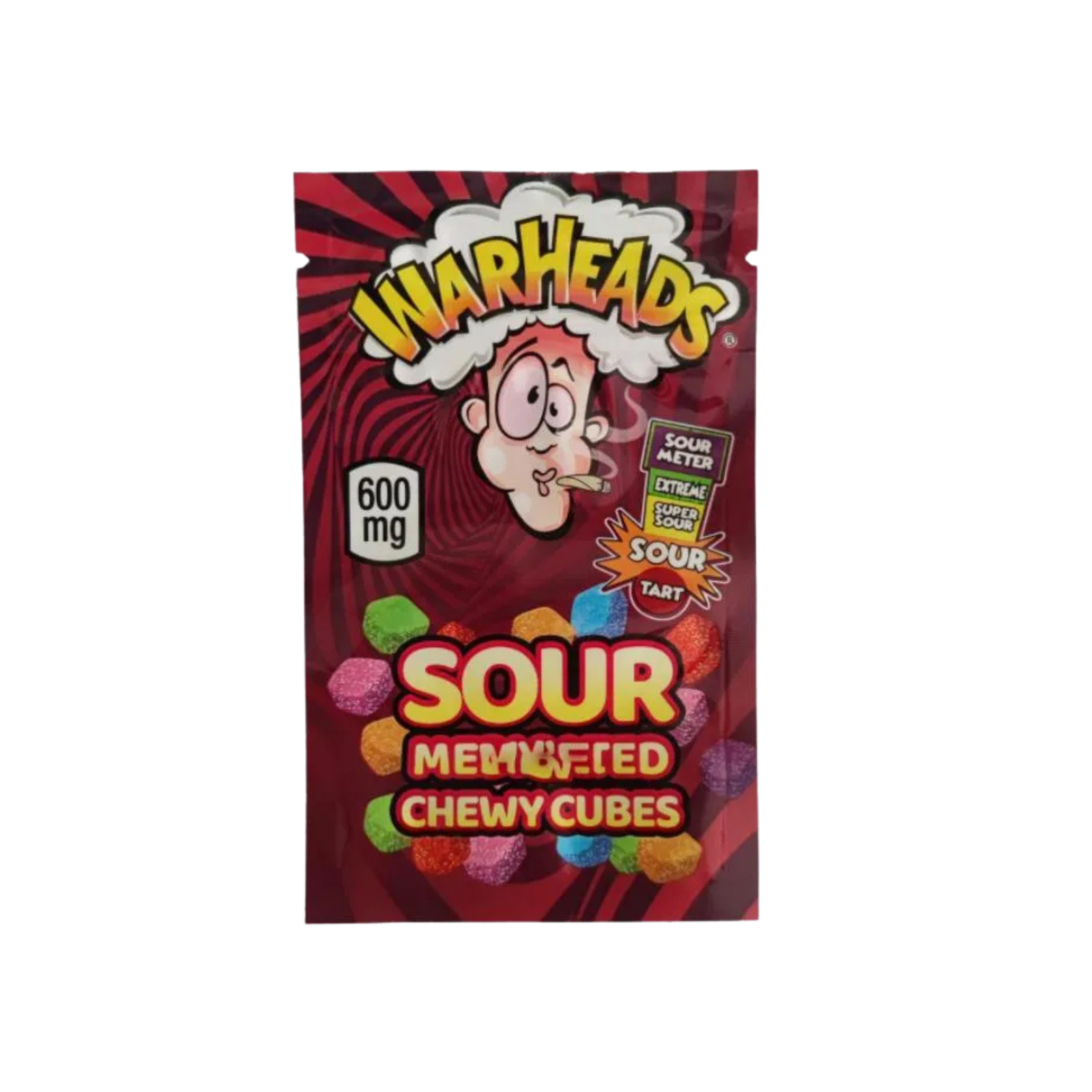 Warheads Sour Medicated Chewy Cubes 600mg