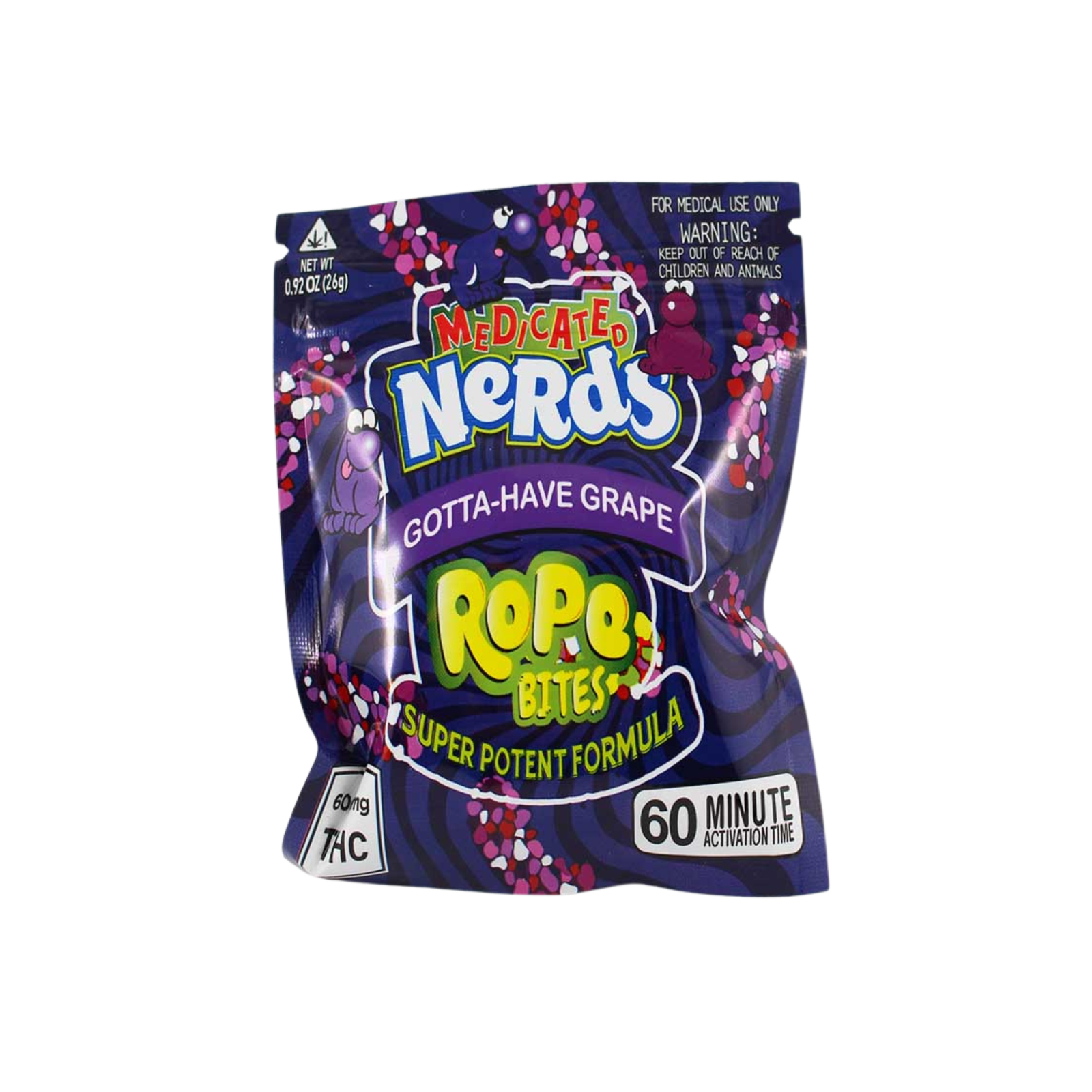 Medicated Nerd Rope Bite Grape 600mg